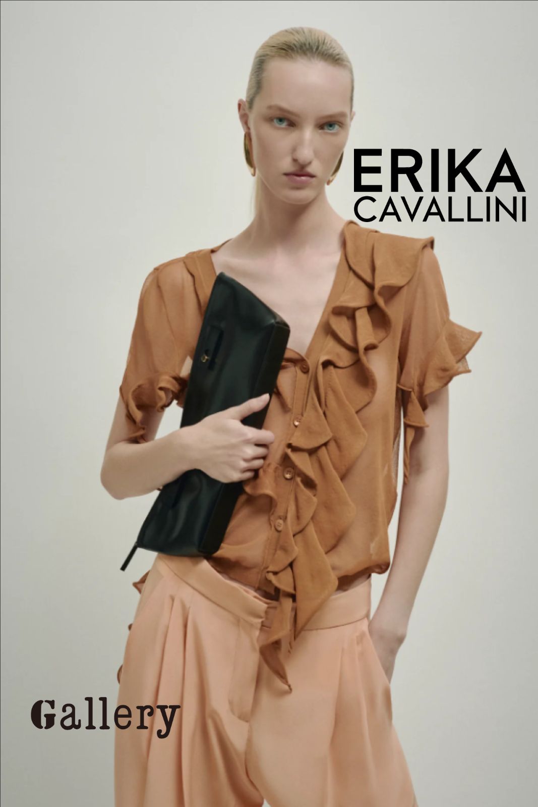 【未使用・新品】【公式正規取扱い】ERIKA CAVALLINI(エリカカヴァリーニ)カーディガン フリル シアー シースルー インポート