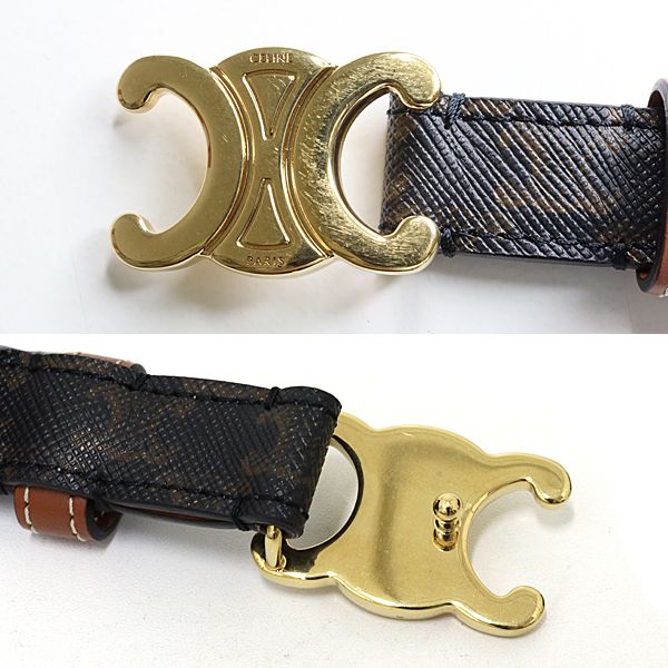 セリーヌ CELINE トリオンフ ベルト 18MM トリオンフキャンバス カーフ