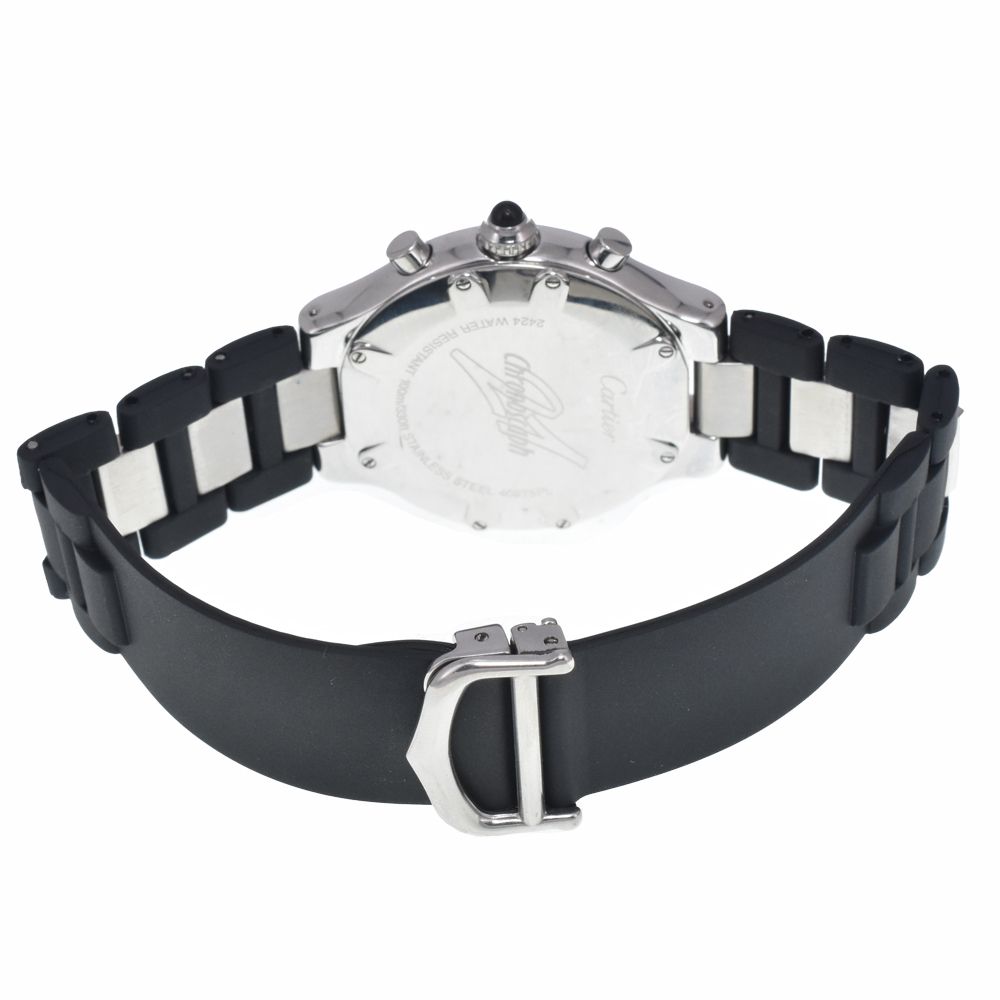 カルティエ CARTIER W10125U2 クロノスカフ21 クロノグラフ ブラック