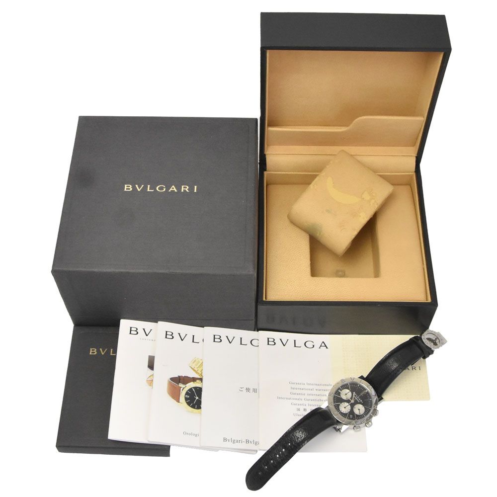 ブルガリ BVLGARI BB38SLCH ブルガリブルガリ クロノグラフ ブラック