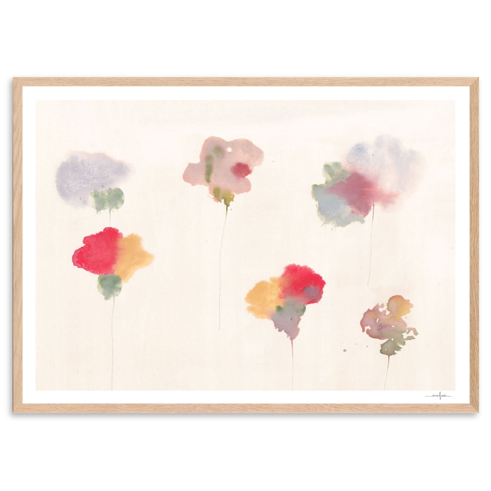 The Poster Club アートポスター 50×70cm Sketch of Flowers 02 ポスタークラブ/124x17581-50x70