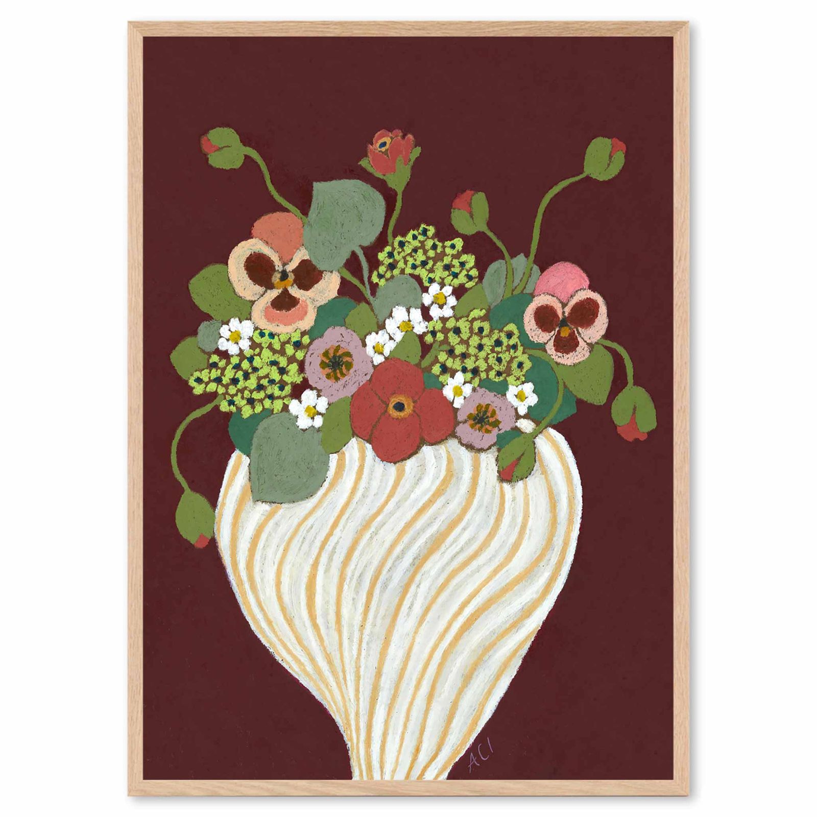 The Poster Club アートポスター 50×70cm Maroon ポスタークラブ 北欧雑貨 デンマーク製/124x17613-50x70