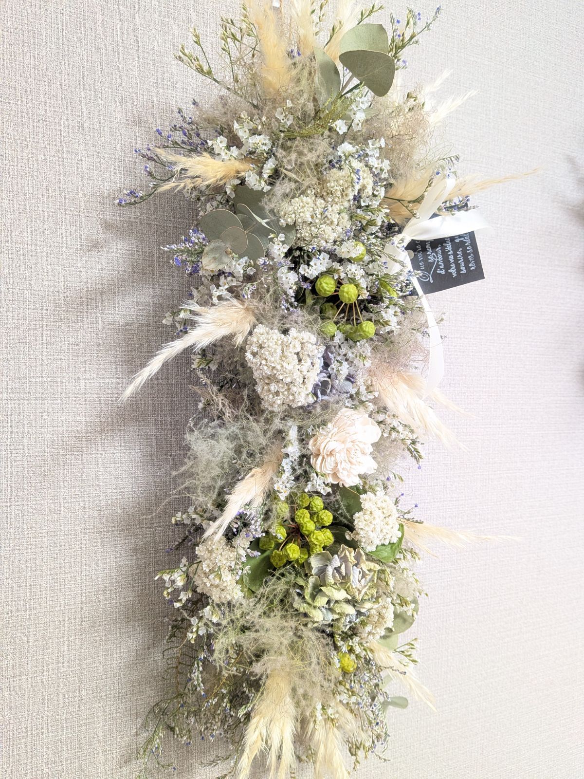 ✠No.8✠✿2Way✱横長スワッグ✤縦長スワッグ✿Natural/グリーン&WH
