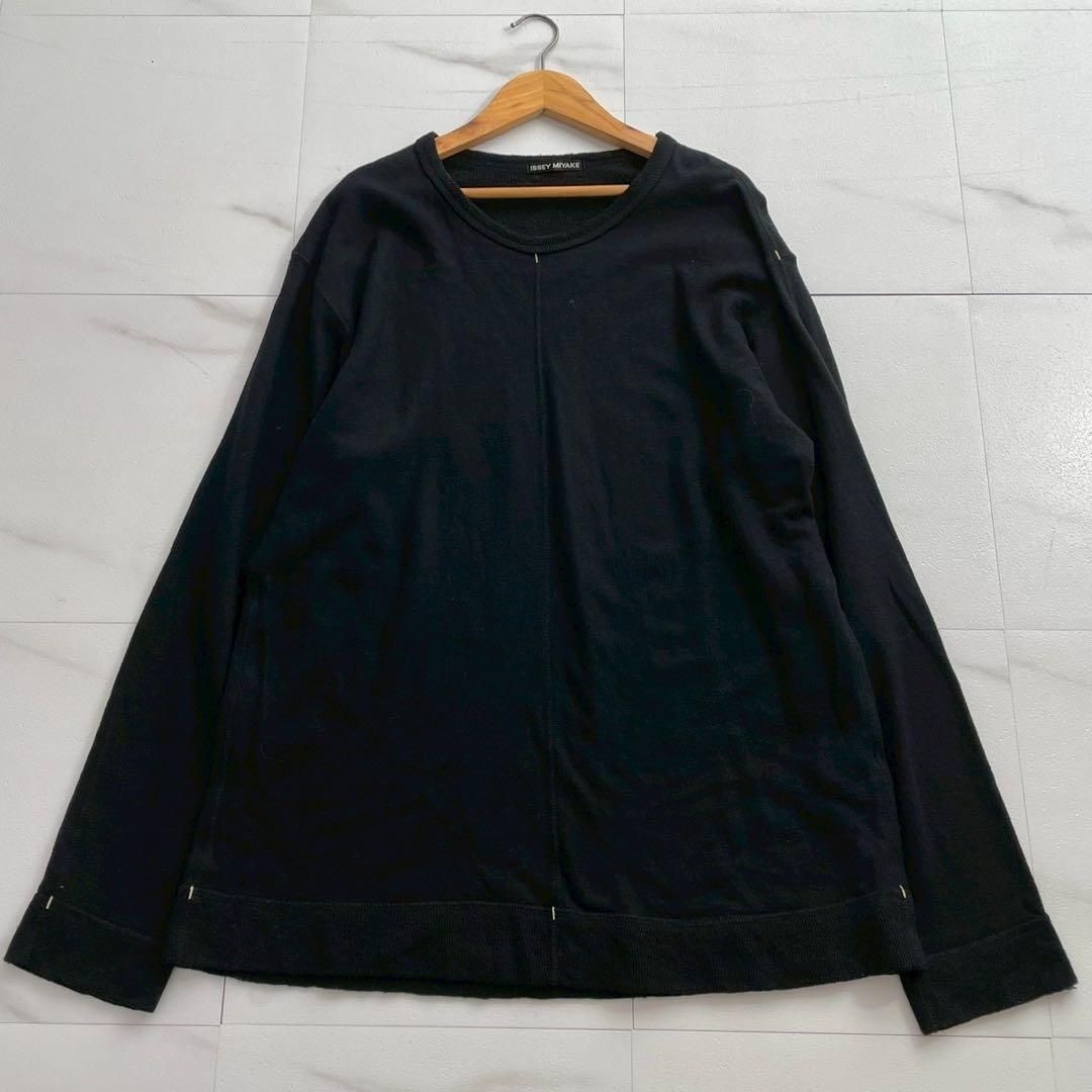 04AW ISSEY MIYAKE MEN Knit Black cotton