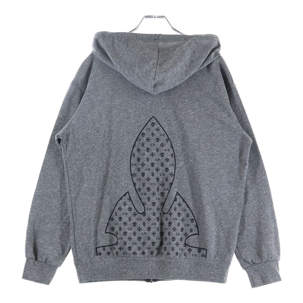 CHROME HEARTS (クロムハーツ) SWTSHRT HD ZIP バックフレアニー 