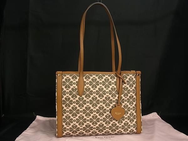 ■新品■未使用■ kate spade ケイトスペード キャンバス トートバッグ ショルダーバッグ レディース ピンク系×ブラウン系 HA5909