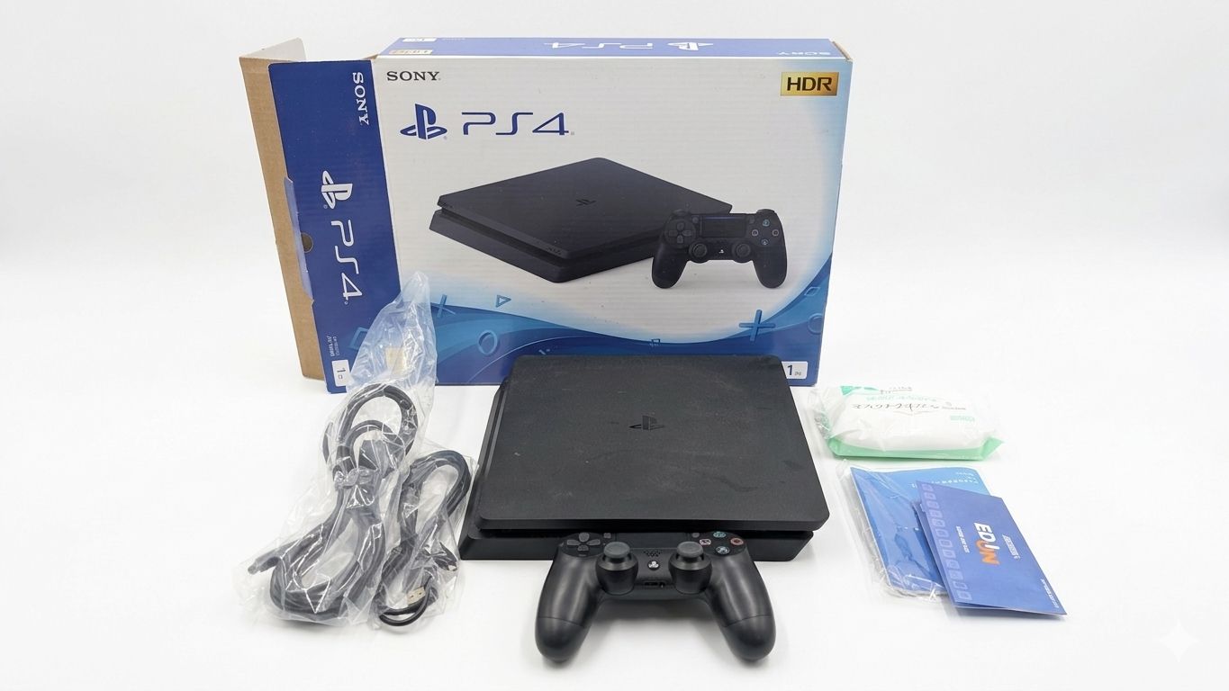 【ジャンク品】PS4 本体 CUH-2000B 1TB ジェットブラック 付属品あり