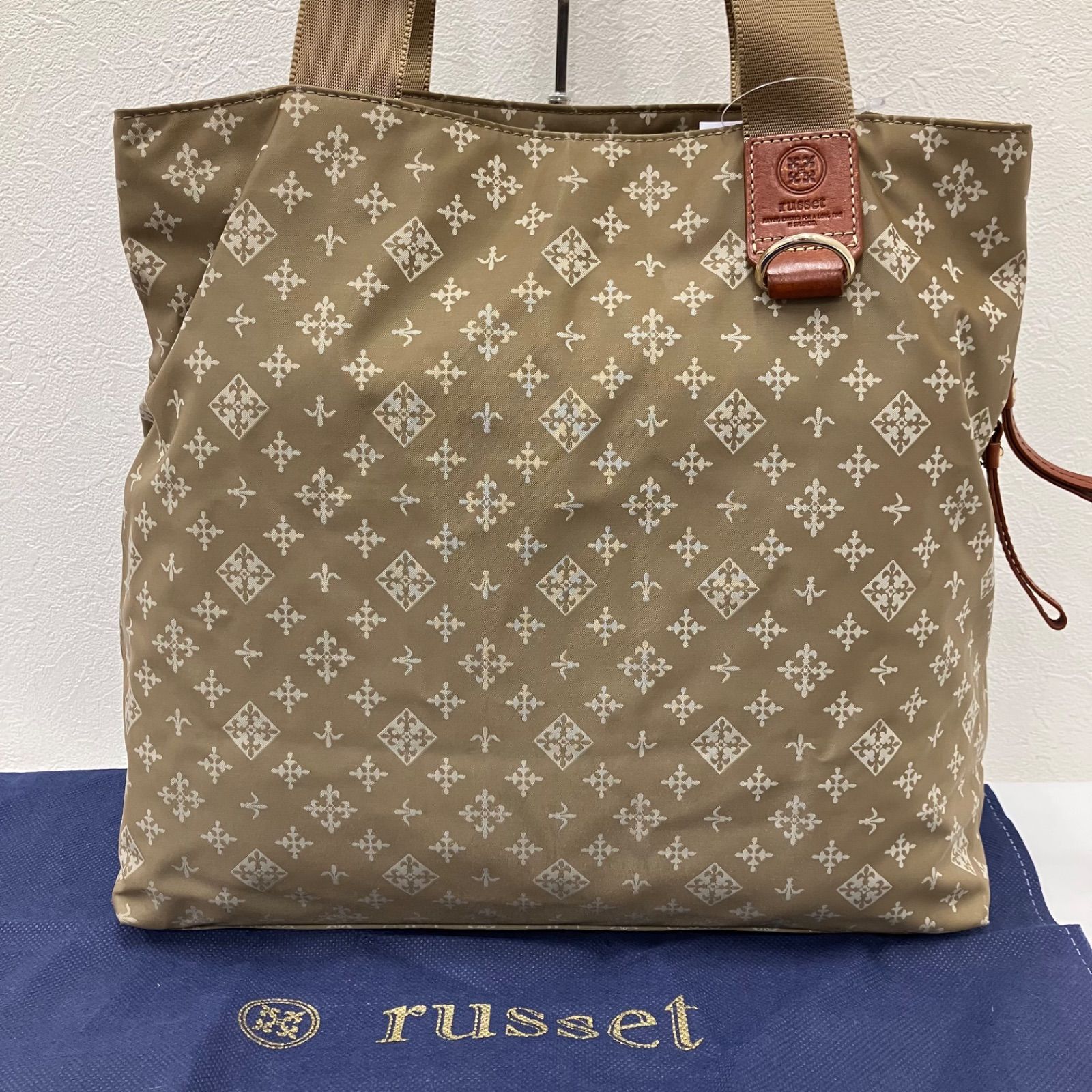5355 russet ラシット トートバッグ ハンドバッグ ベージュ ナイロン 