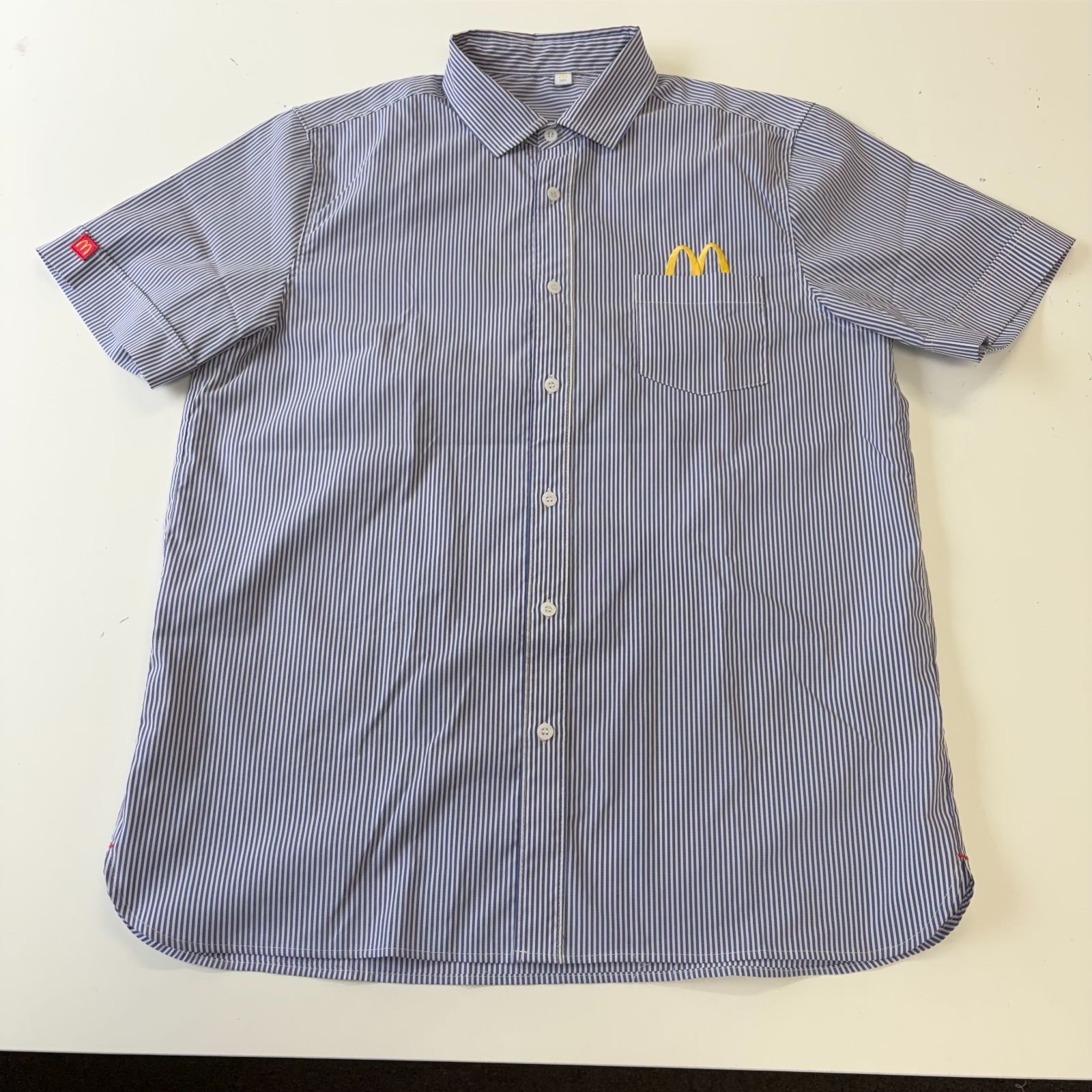 非売品】 MacDonald 半袖 ストライプシャツ XLサイズ マクドナルド 