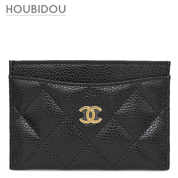 シャネル CHANEL カードケース クラシック キャビアスキン ブラック ゴールド金具 黒 パスケース 名刺入れ AP0213 ランダムシリアル 【箱】【中古】