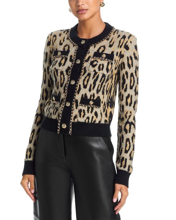 ジェネレーションラブ レディース アウター カーディガン クルーネック セーター Generation Love Selma Crewneck Cardigan Sweater Leopard アニマ