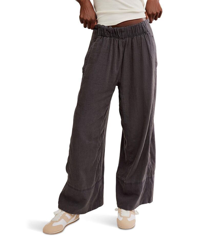 フリーピープル レディース ボトムス カジュアルパンツ リネン Free People Days End Linen Pull On Black ブラック