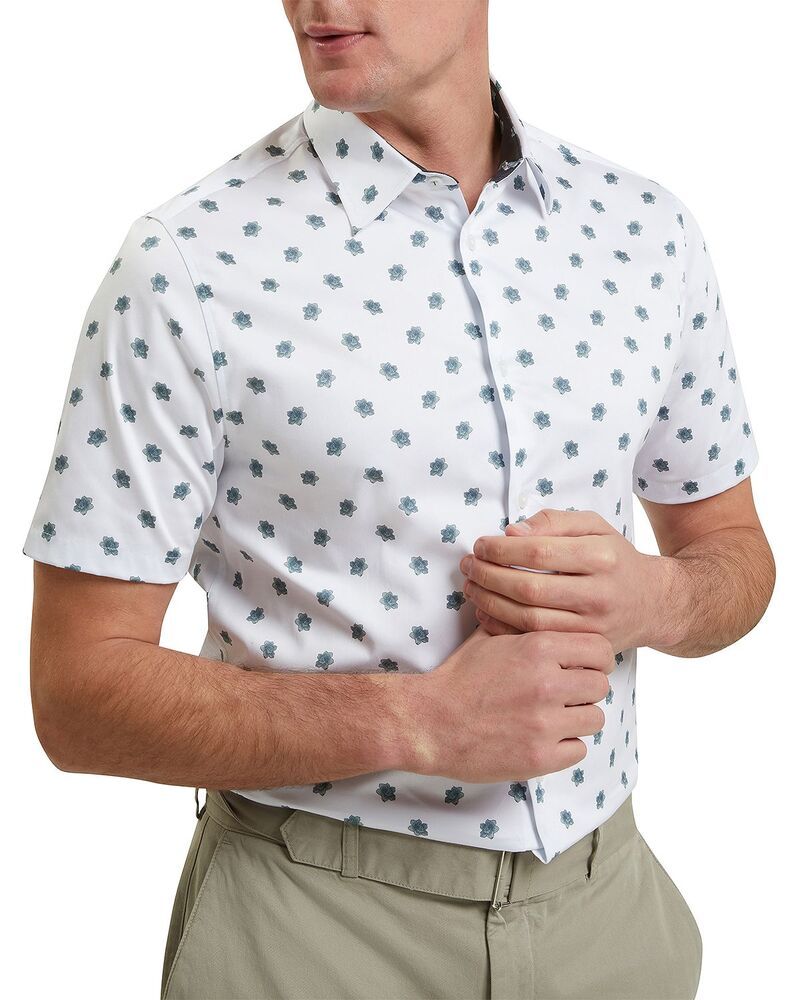 テッドベーカー メンズ トップス シャツ レギュラーフィット フラワー柄 プリント フラワー Ted Baker Chaska Short Sleeve Regular Fit Ditsy Flora