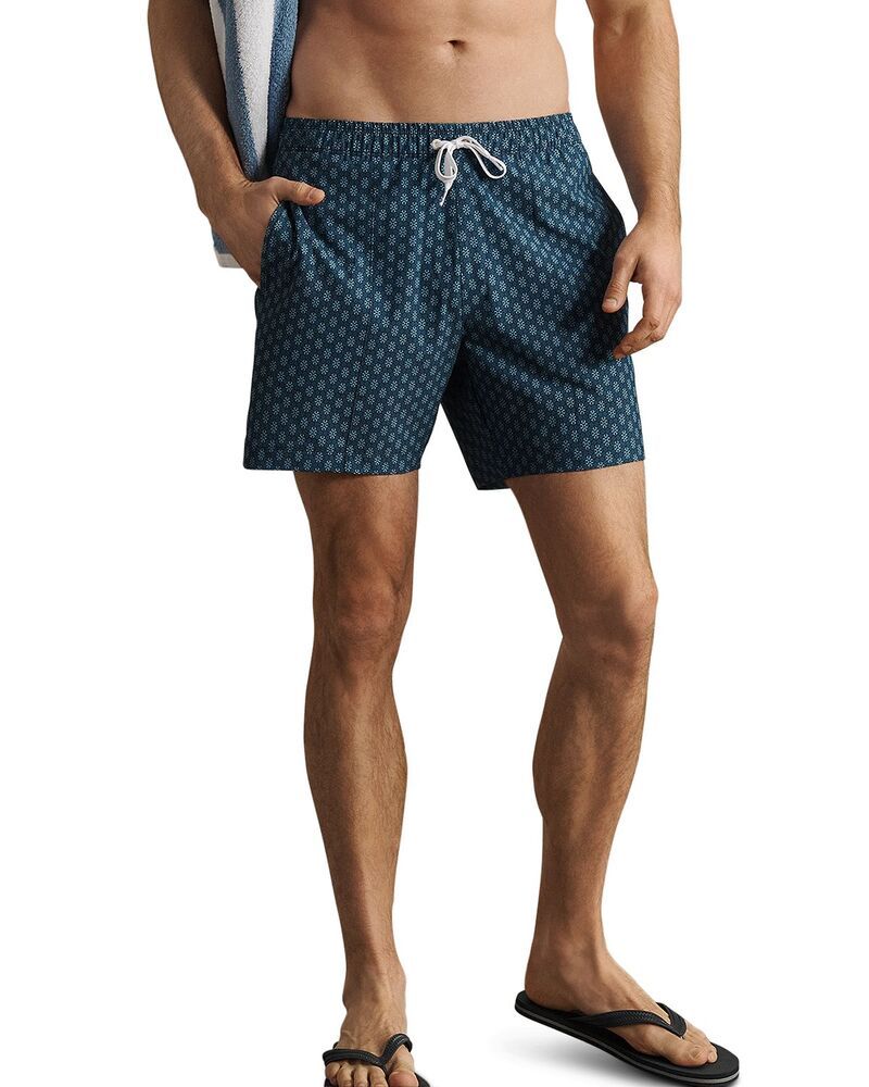 ローヌ メンズ アンダーウェア ボクサーパンツ Rhone 55 RR Lined Trunks Ash BlueBelize Blue Geo アッシュ