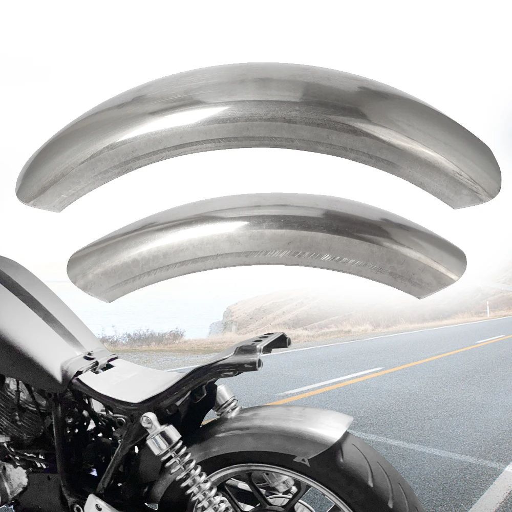 6.1インチ MOTORCYCLE CAFE RACER REAR WHEEL FENDER PROTECTOR MUDGUARD SHORT/ LONG MUDFLAP UNPAINTED STEEL HONDA YAMAHA