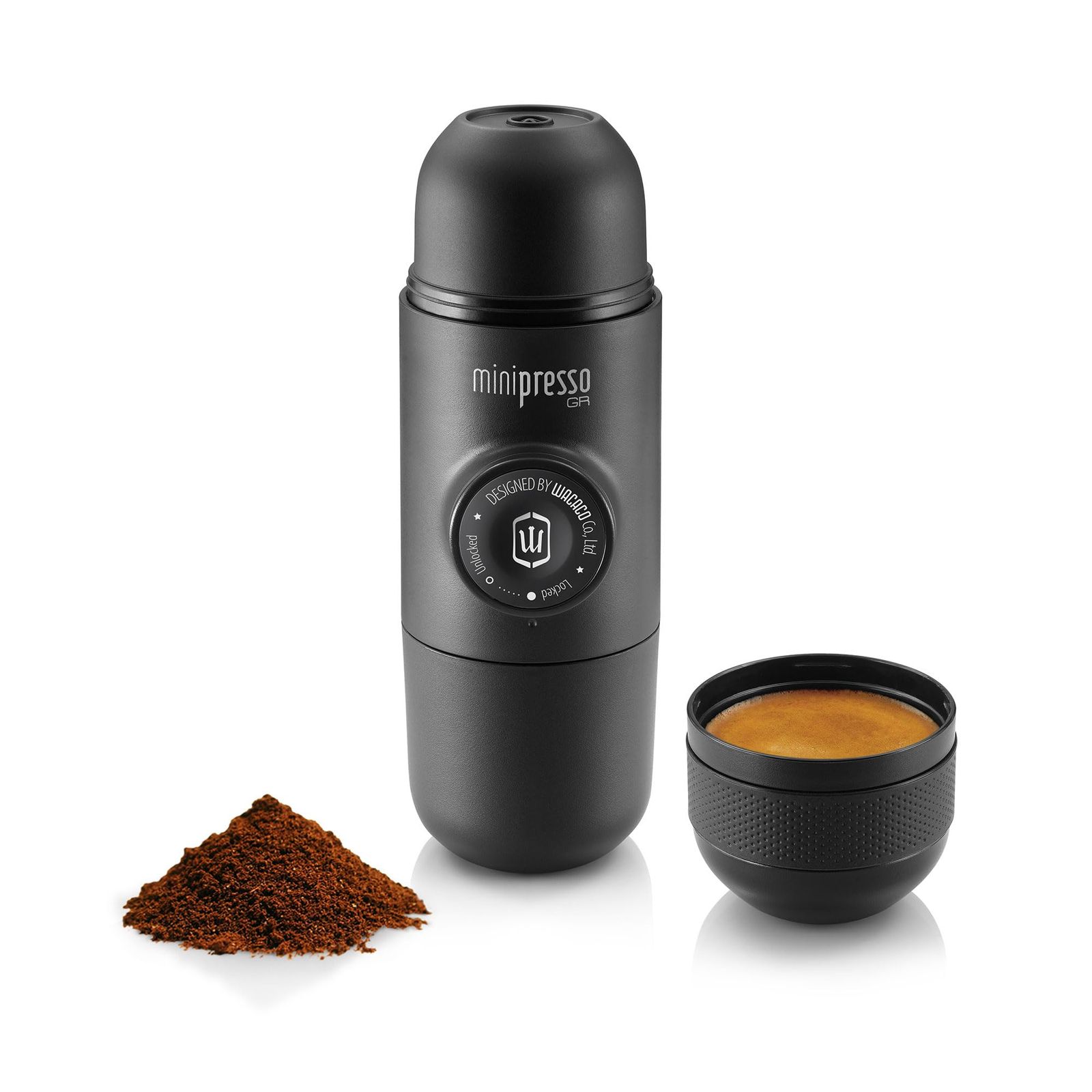 ★新品★WACACO Minipresso GR、ポータブルエスプレッソマシン、旅行用コーヒーメーカー、手動ピストンアクション操作 [並行輸入品]