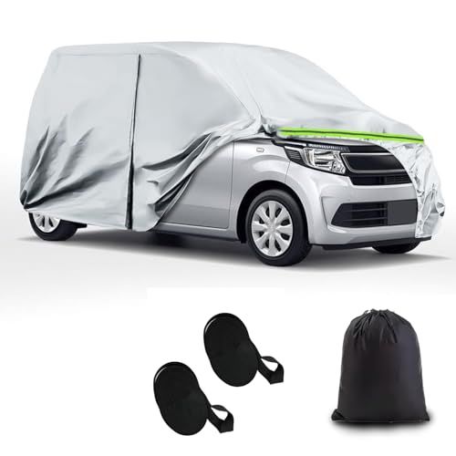 車カバー ホンダ N-WGN 自動車カバー 車専用カバー 防水性アップ 裏起毛 防塵 UVカット 黄砂/雨雪対策 防風ロープ付き シルバー 四季対応ts 106b7243