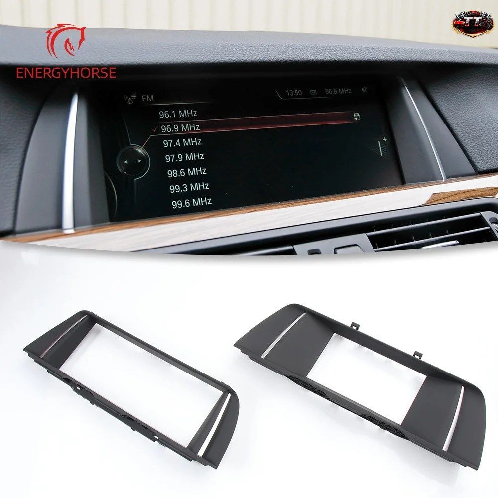 BMW 5シリーズ F10 F18 2013年7月以降モデル用 カーラジオ フェイシアパネル ディスプレイ画面トリム OE 65509301374 65509301373