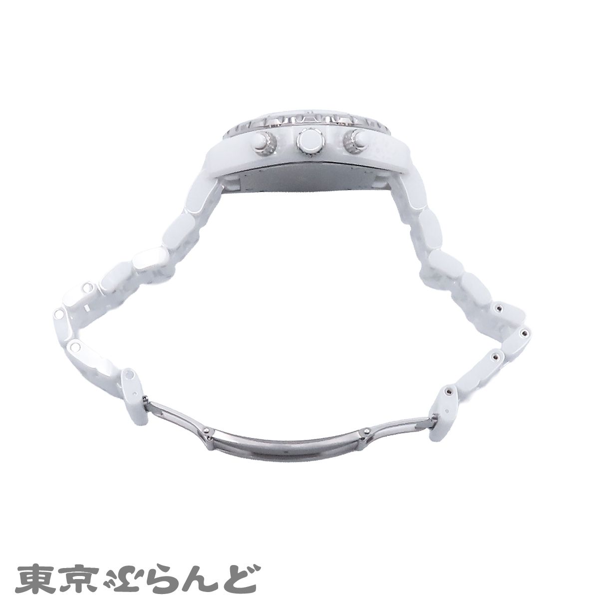 未使用 シャネル 2コマ 17mm J12 メンズ腕時計用 セラミック ホワイト シャネル CHANEL J12 H2009 ホワイト セラミック ステンレススチール