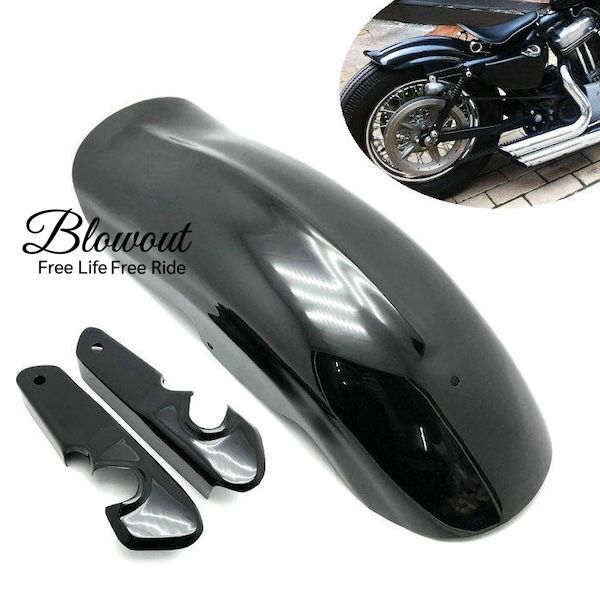 ハーレー スポーツスター センターリブ ファットボブ リアフェンダー フェンダーサポート リアショートフェンダー ストラットカバー付き Harley Sportster Iron XL883 XL1200 48
