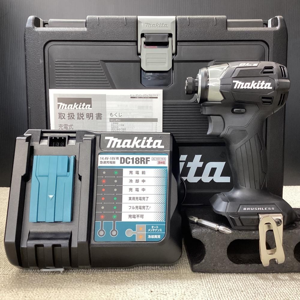【未使用】makita/マキタ TD173D 18V充電式インパクトドライバ 黒(本体+充電器+ケース)【203】
