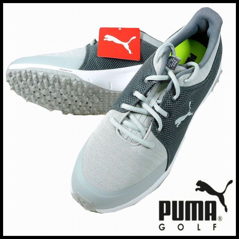 新品 PUMA GOLF プーマ ゴルフシューズ スパイクレス 27cm グレー 