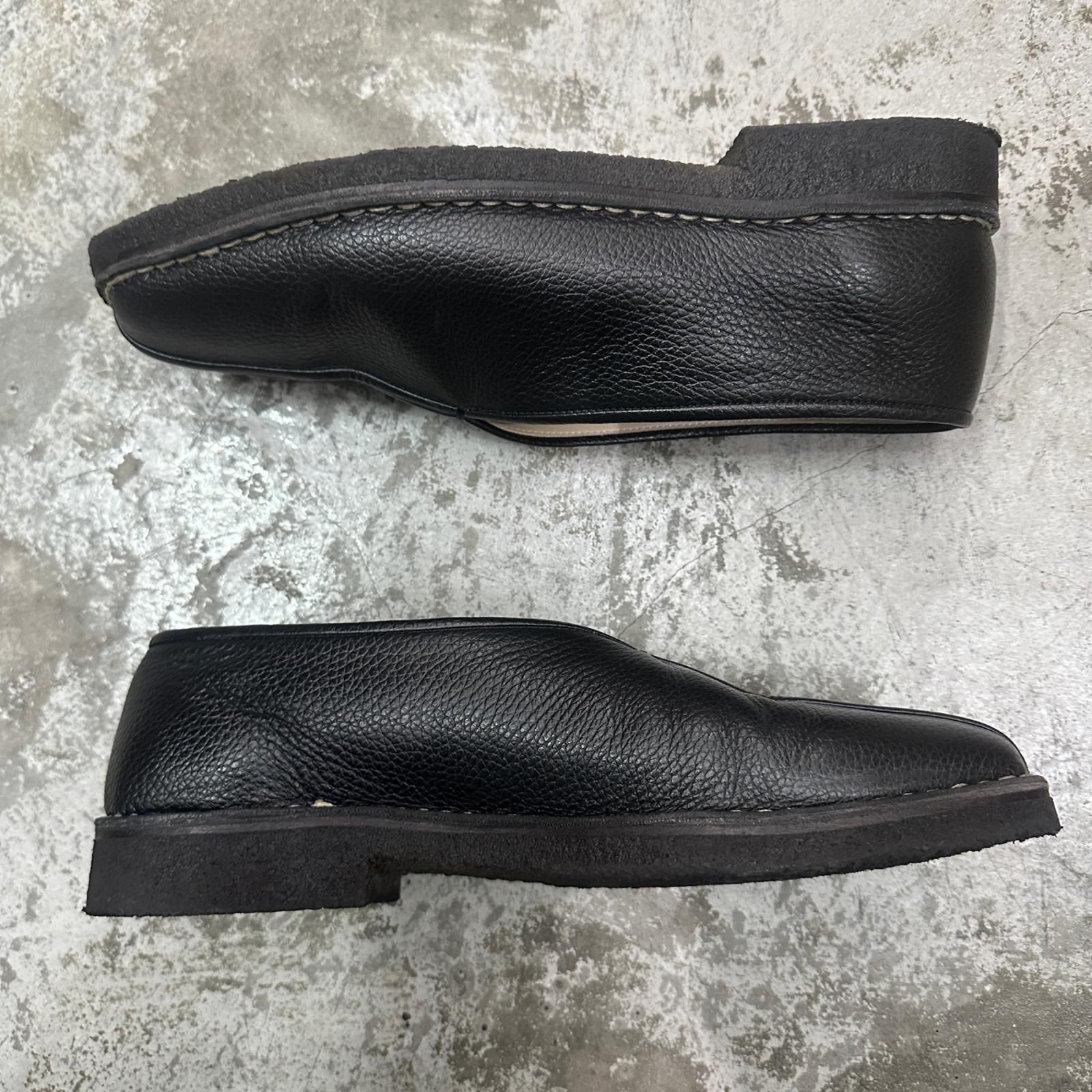 参考上代113300円 LEMAIRE PIPED CREPE SLIPPERS フラットパイピング 