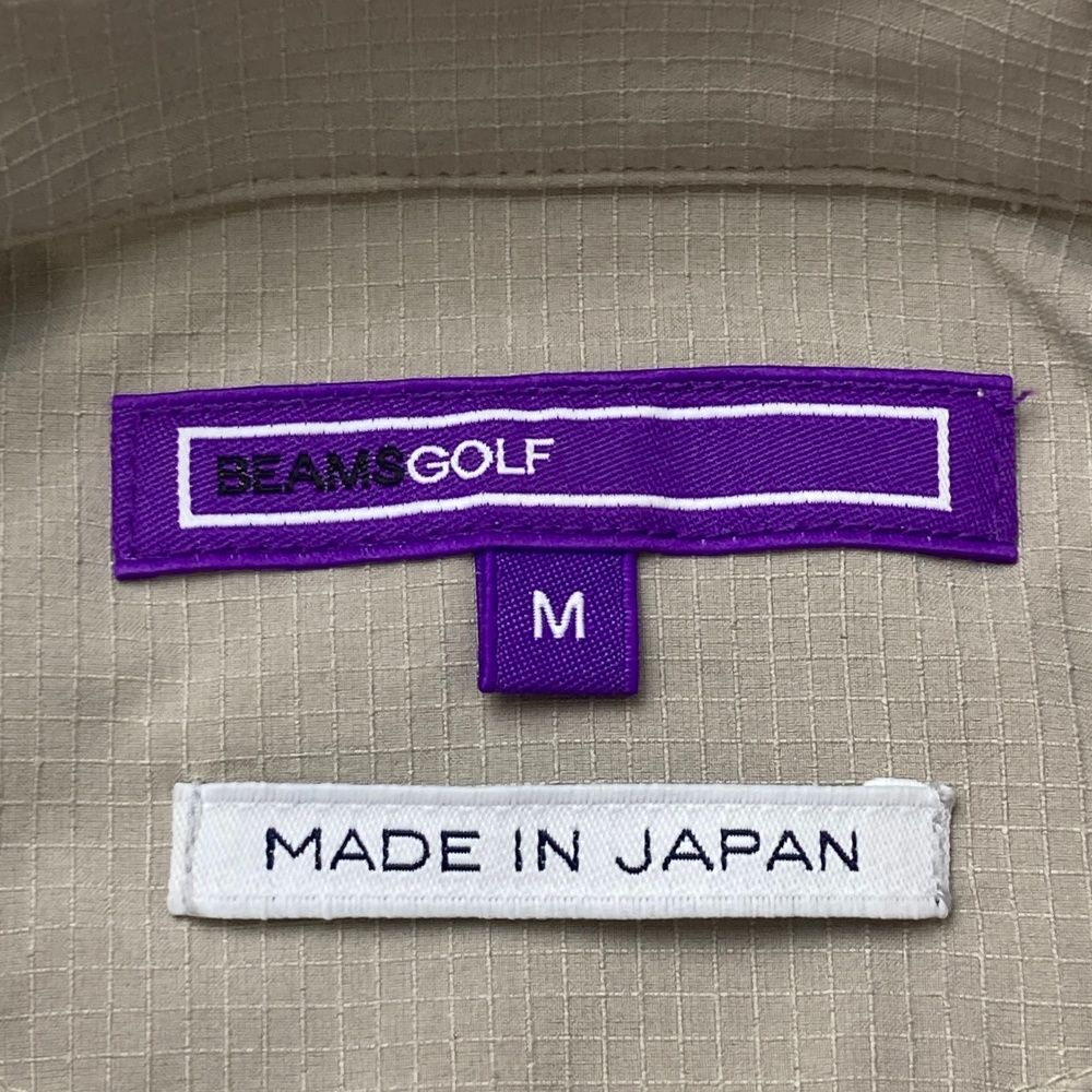 サイズ：M BEAMS GOLF ビームスゴルフ 2024年モデル 半袖ポロシャツ ベージュ系 [240101714429] ゴルフウェア メンズ ストスト