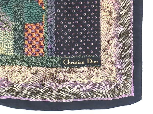 極美品 ChristianDior ディオール 大判スカーフ ショール WOOL