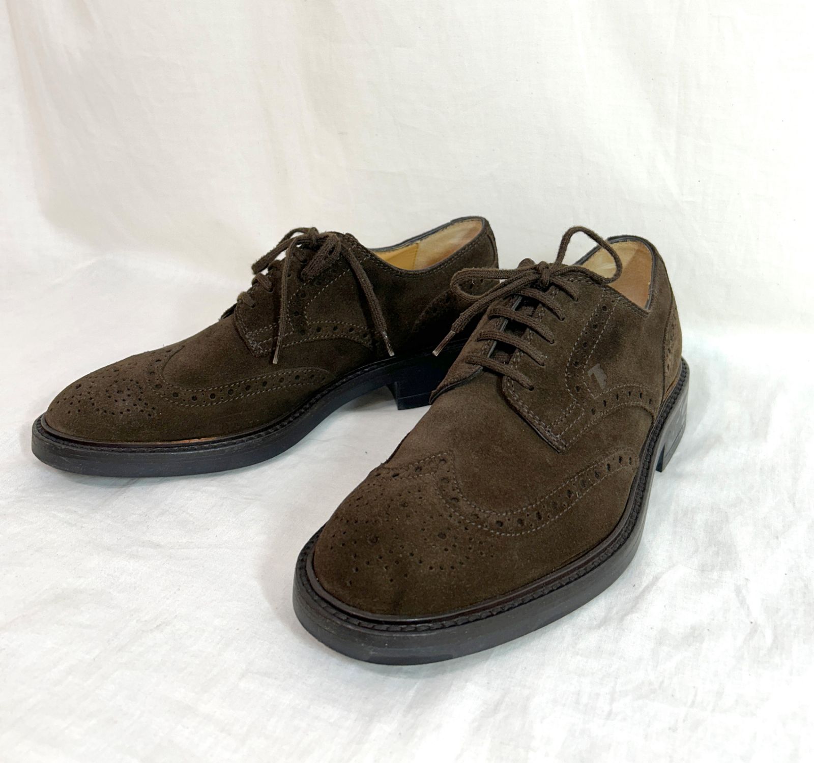 TOD'S (6) スエード ウイングチップ シューズ 革靴 トッズ スウェード