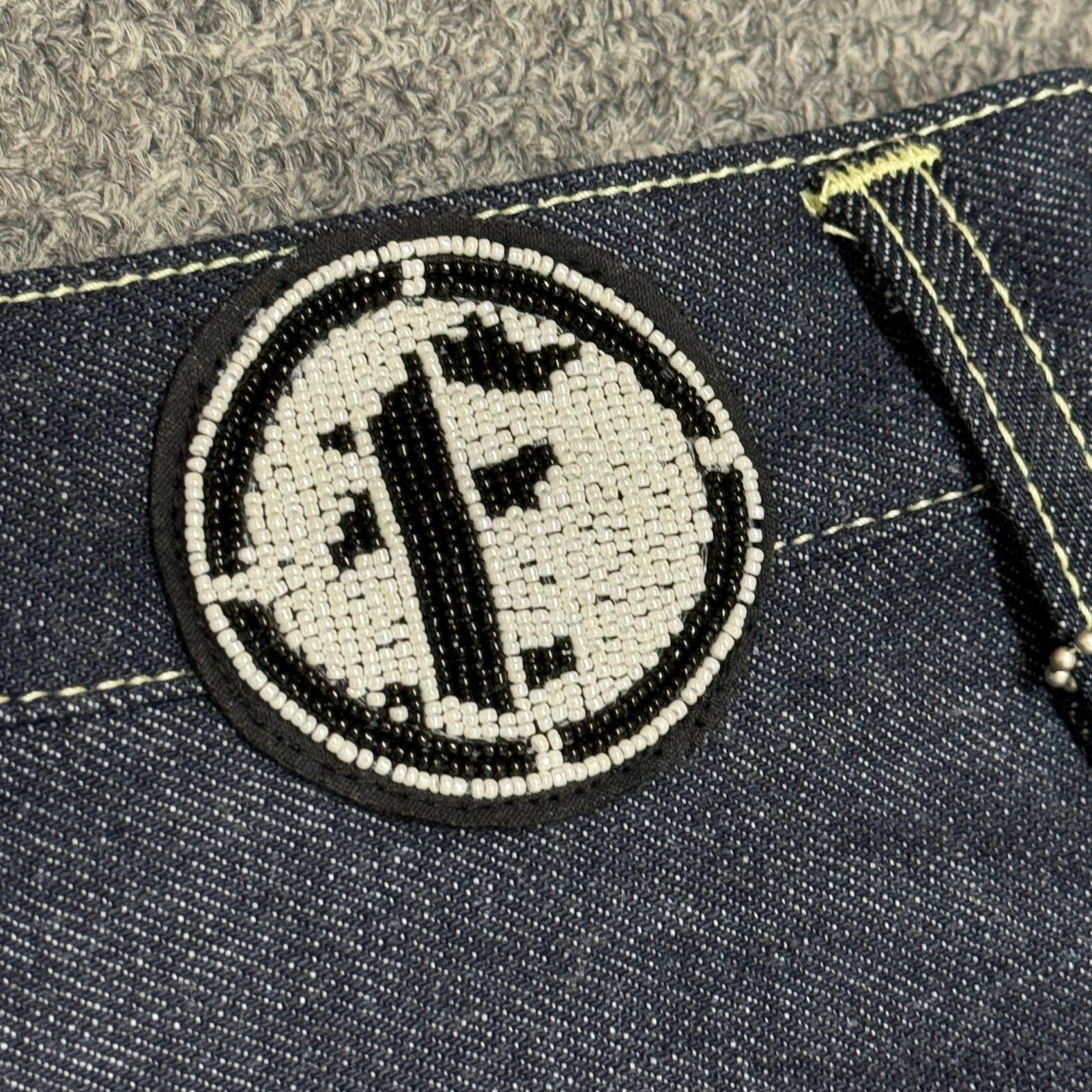 参考上代41800円 未使用 FAF(Fake As Flowers) newcommune baggy denim