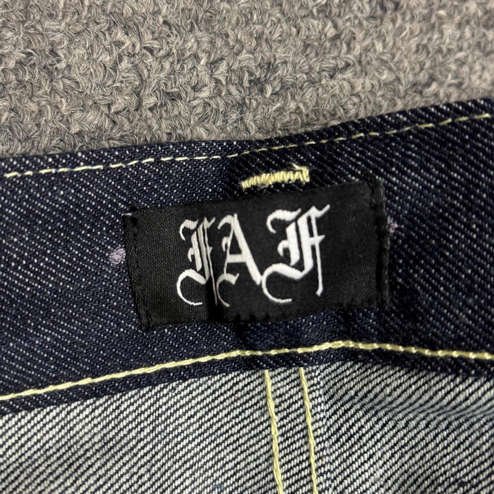 参考上代41800円 未使用 FAF(Fake As Flowers) newcommune baggy denim