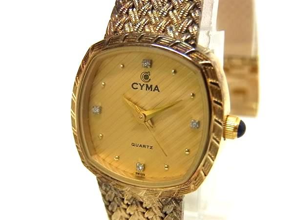 □稼働品□ CYMA シーマ 616S SS クォーツ 腕時計 ウォッチ レディース