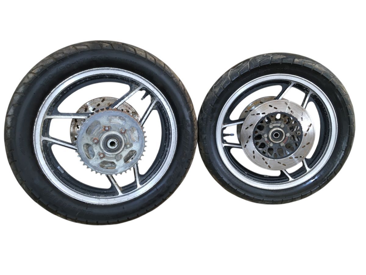 GSX750E　GR72A　ベコ　低走行9015km　前後　ホイール　セット　ディスク付　レストア　組み換え　750カタナ　流用（中古）2925-Z5040