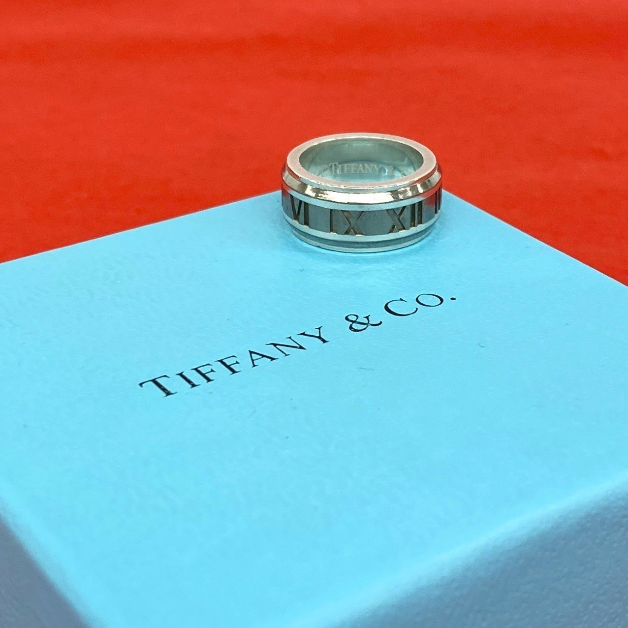 極 美品 TIFFANY&Co. ティファニー ヴィンテージ アトラス リング