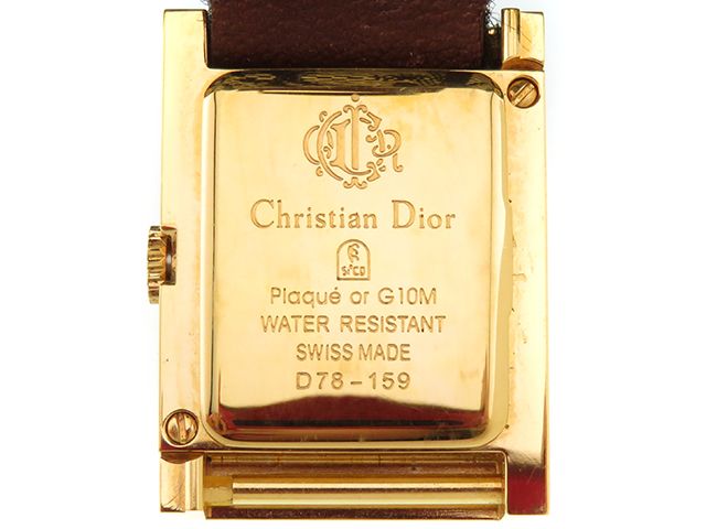 Dior ディオール マリス D78-159 腕時計 ゴールドメッキ/本革 ゴールド