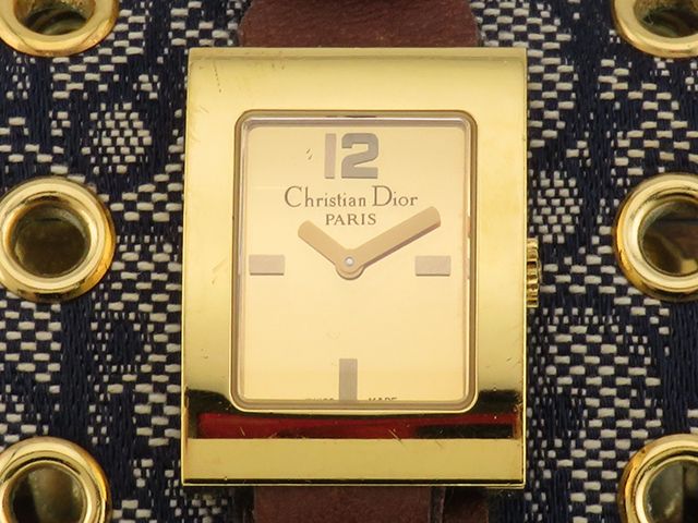不動品 Christian Dior ディオール マリス D78-159 腕時計 Dior ディオール マリス D78-159 腕時計 ゴールドメッキ/本革 ゴールド