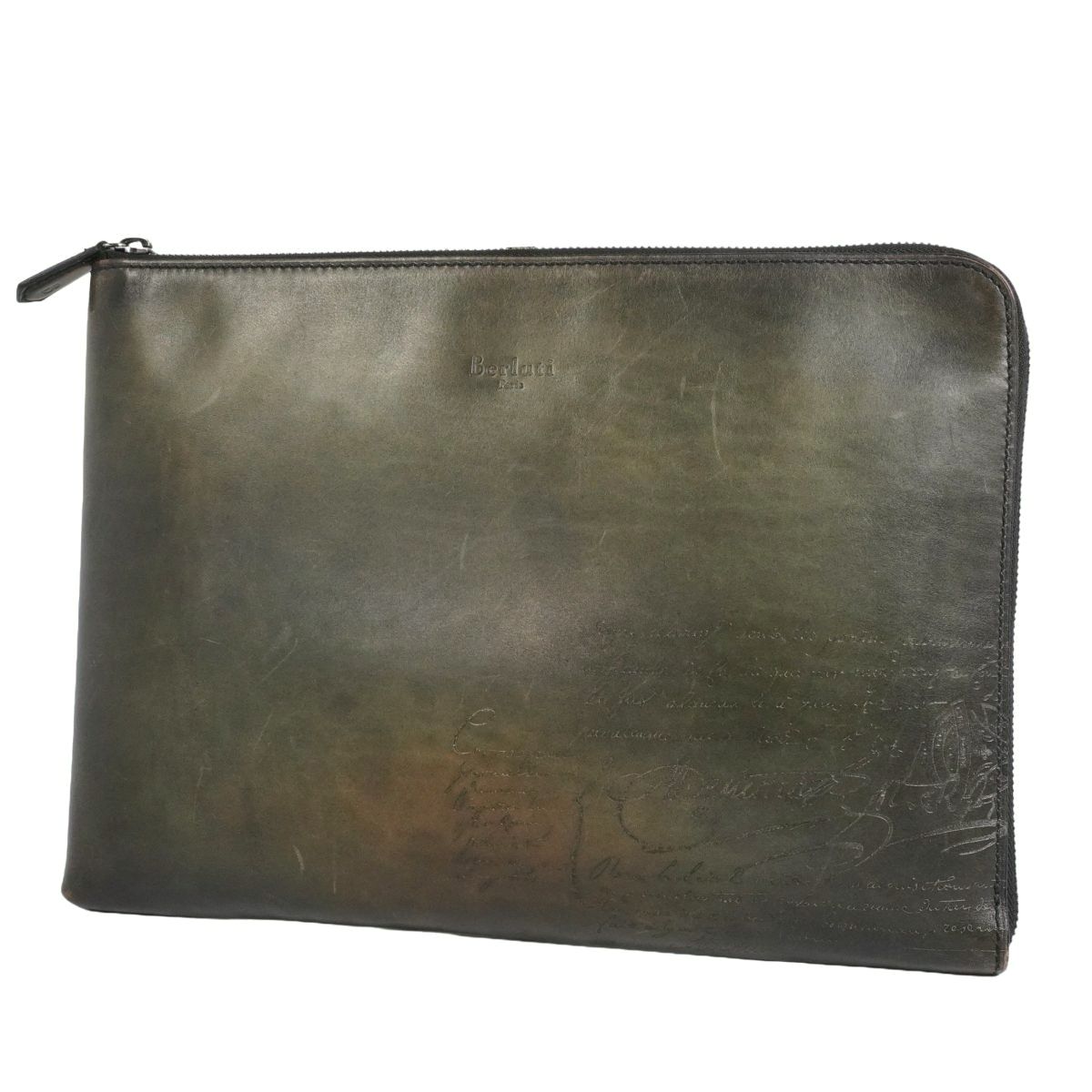 美品 ベルルッティ Berluti バッグ ニノ GM クラッチバッグ セカンド 