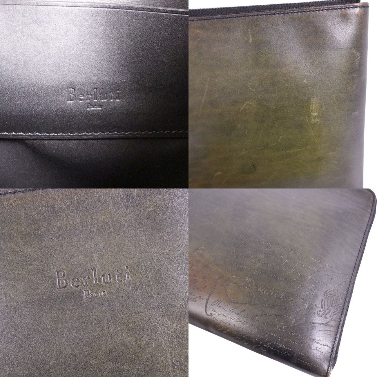 美品 ベルルッティ Berluti バッグ ニノ GM クラッチバッグ セカンド 