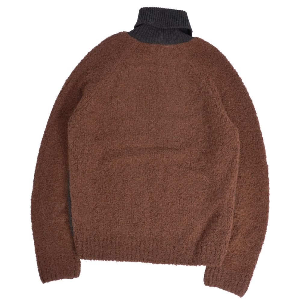 じ*じ様 【美品】 エルメス ニット ウール ハイネック ブラウン S HERM 極美品 エルメス HERMES ニット 20AW セーター タートルネック ロン