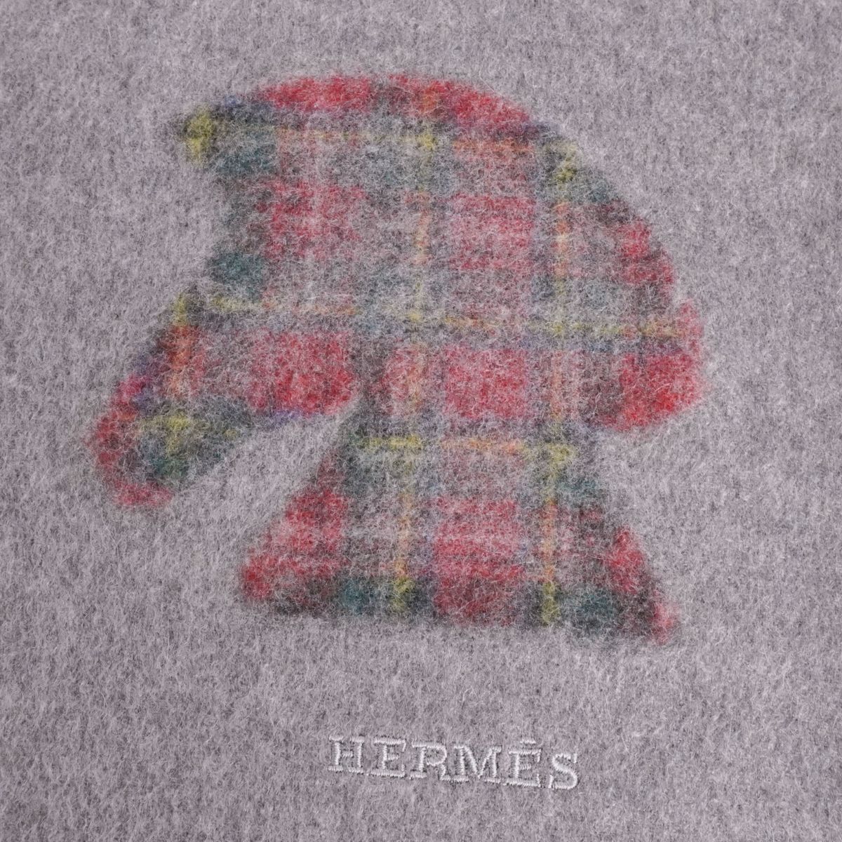 極美品 エルメス HERMES マフラー ストール フリンジ カシミヤ100