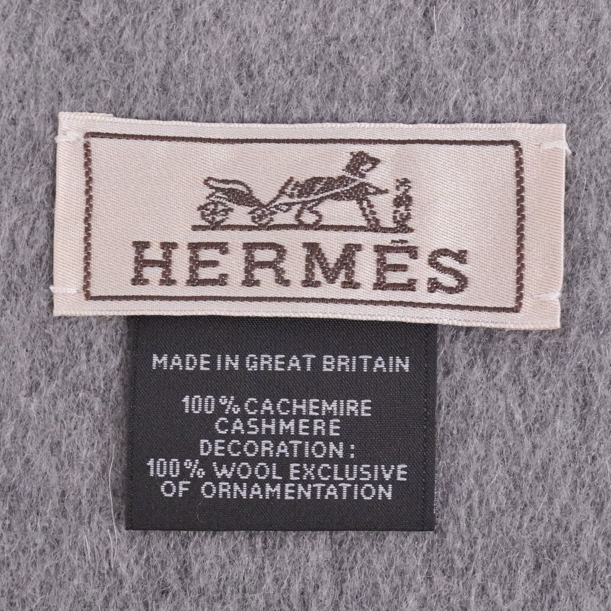 極美品 エルメス HERMES マフラー ストール フリンジ カシミヤ100