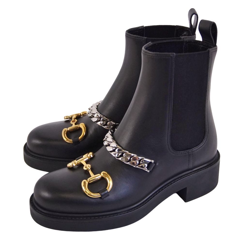 未使用 グッチ GUCCI ブーツ サイドゴアブーツ チェルシーブーツ 