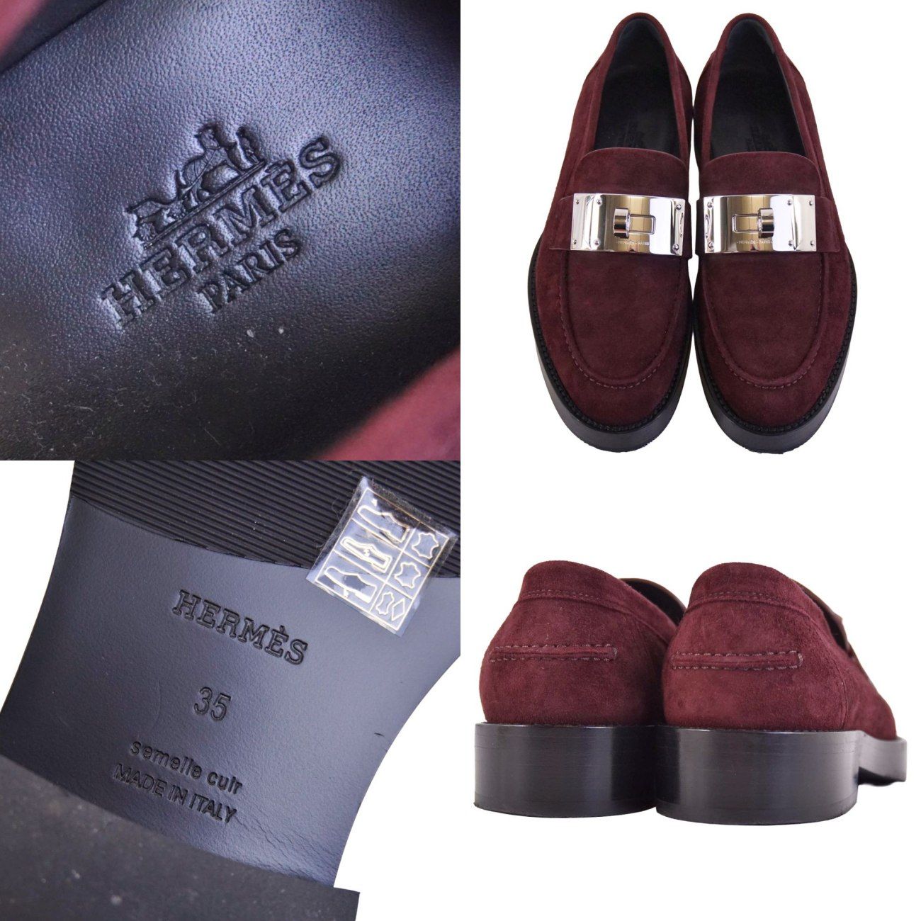 美品 エルメス HERMES ローファー 2023 ホット HOT モカシン ケ - メルカリ
