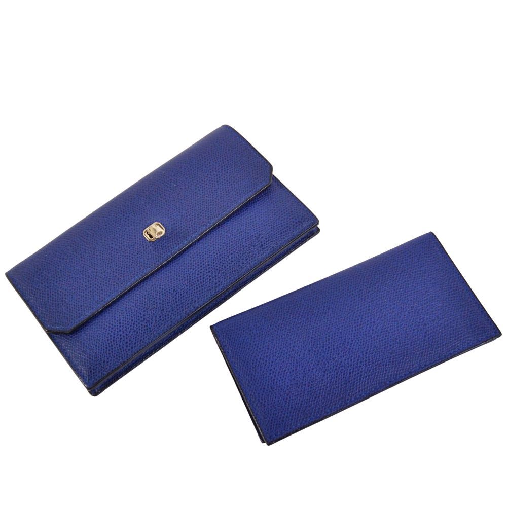 極美品 ヴァレクストラ Valextra 財布 ロングウォレット 長財布 カード