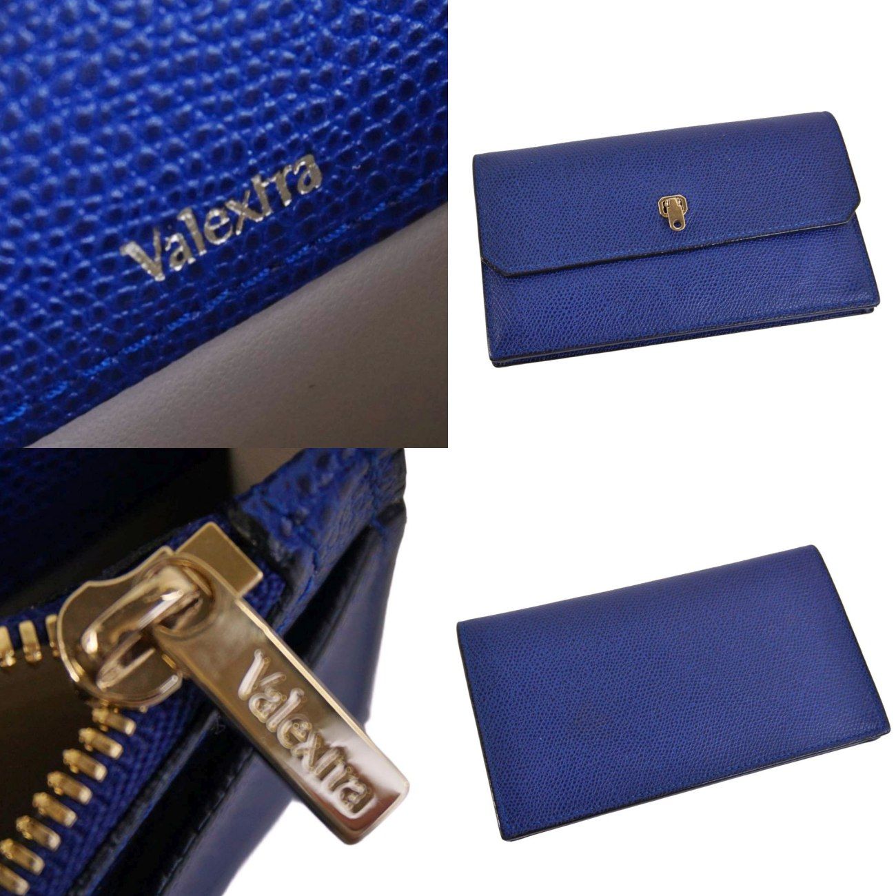 極美品 ヴァレクストラ Valextra 財布 ロングウォレット 長財布 カード 