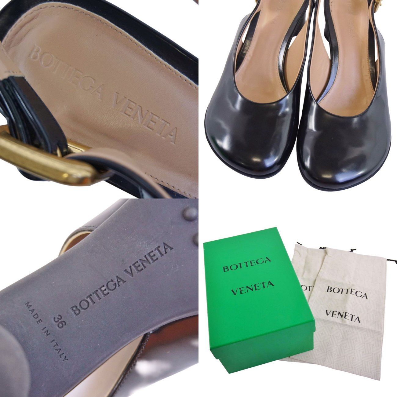 美品 ボッテガヴェネタ BOTTEGA VENETA パンプス アトミック バッ 