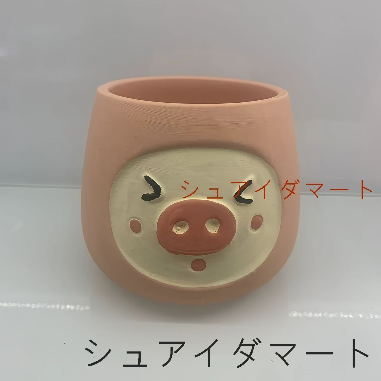 鉢植え 植木鉢 プランター プラントポット フラワーポット ガーデニング セラミック ミニサイズ 豚の顔 4個セット 屋内 屋外 インテリア 庭 玄関 可愛い 多肉植物 サボテン ユニーク オブジェ