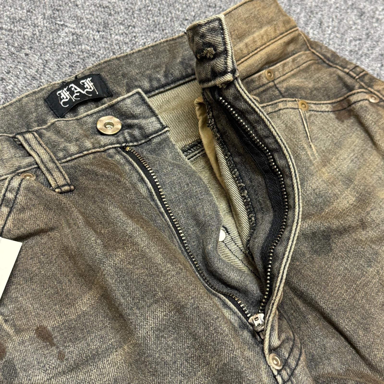 参考上代49500円 FAF(Fake As Flowers) 25AW NEW COMMUNE DIRT BAGGY