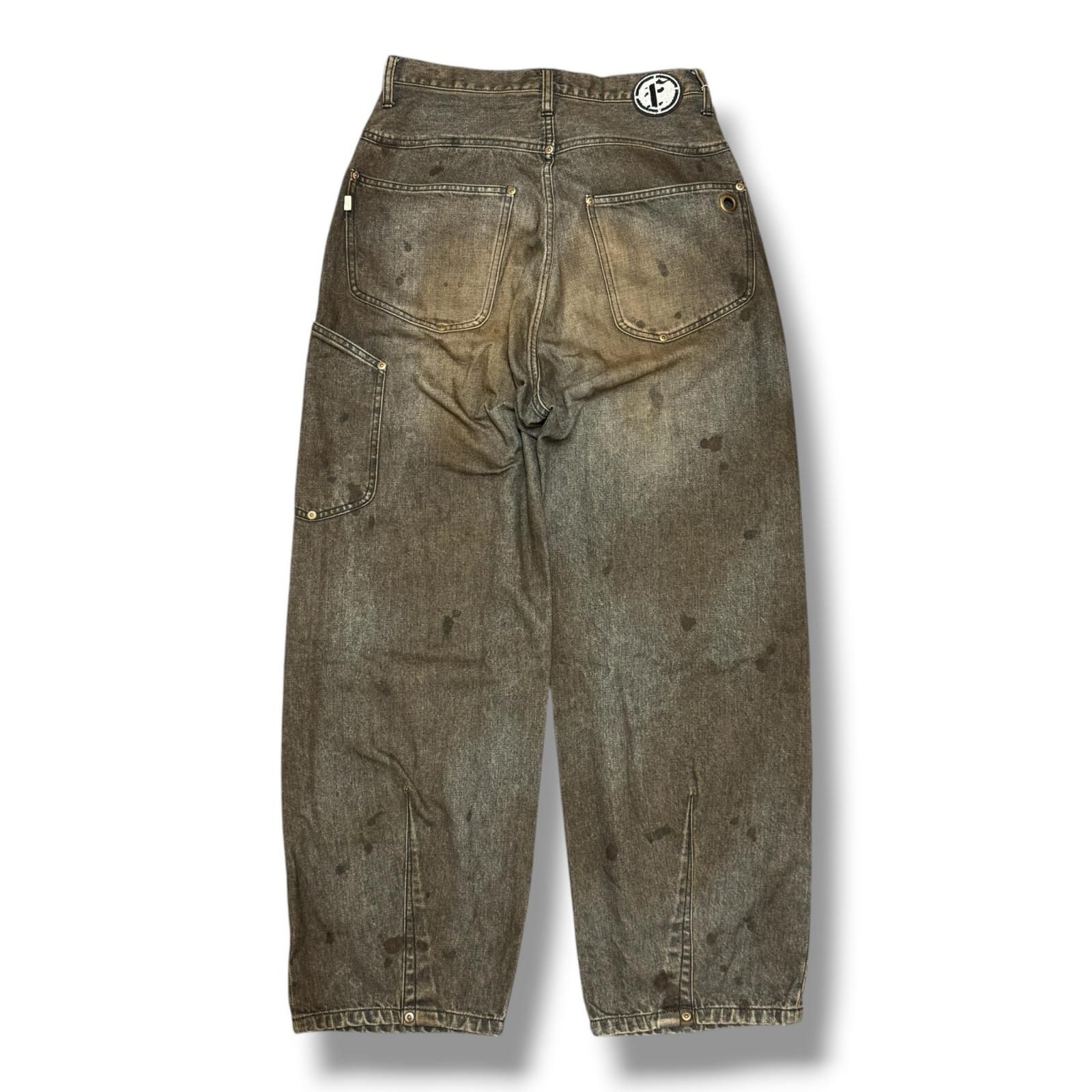 参考上代49500円 未使用 FAF(Fake As Flowers) 25AW NEW COMMUNE DIRT BAGGY DENIM PANTS ニューコミューンダートバギーデニムパンツ ジーンズ エフエーエフ(フェイクアスフラワーズ) 3341401 ブラック 2 （16593M） 参考上代49500円 FAF(Fake As Flowers) 25AW NEW COMMUNE DIRT BAGGY